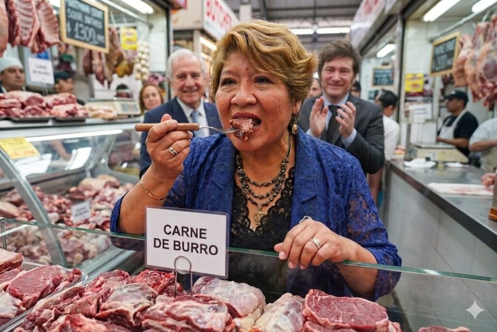 En medio del debate por la crisis, una senadora defendió el consumo de carne de burro y generó polémica en el Senado