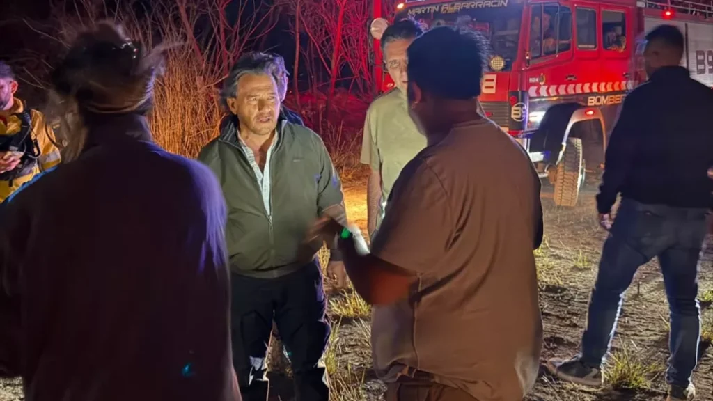 Sáenz supervisó el operativo de emergencia por incendios entre Campo Quijano y Rosario de Lerma
