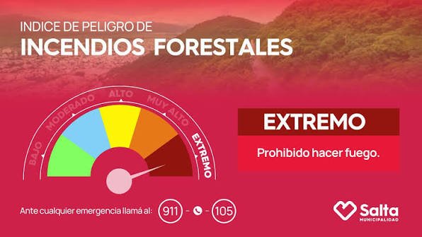 ALERTA MÁXIMA: Riesgo extremo de incendios forestales