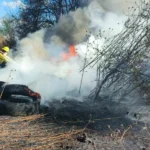 Controlaron un incendio de pastizales en la Ruta Provincial 24